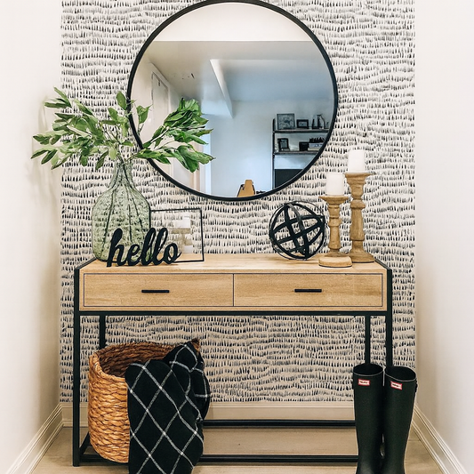 Espejo Redondo dos tamaños disponibles 60 y 80 cm - Negro o dorado