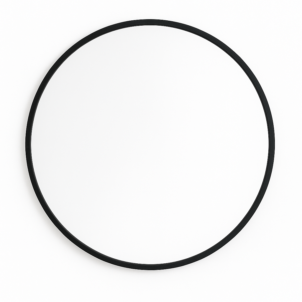 Espejo Redondo dos tamaños disponibles 60 y 80 cm - Negro o dorado