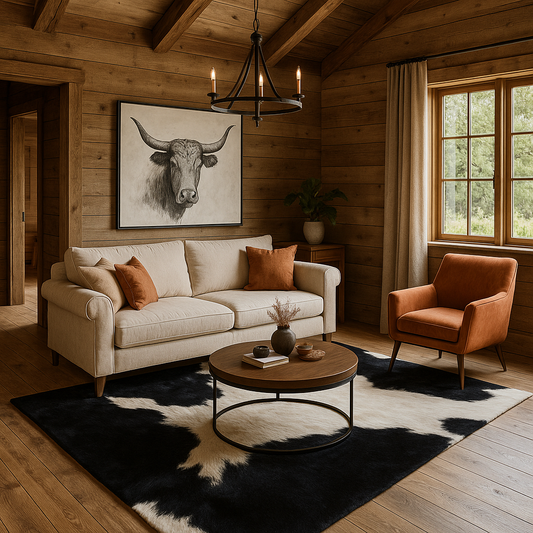 Alfombra Estilo Animal Print en Blanco y Negro – 160x230 cm