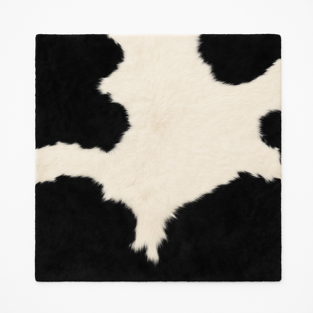 Alfombra Estilo Animal Print en Blanco y Negro – 160x230 cm
