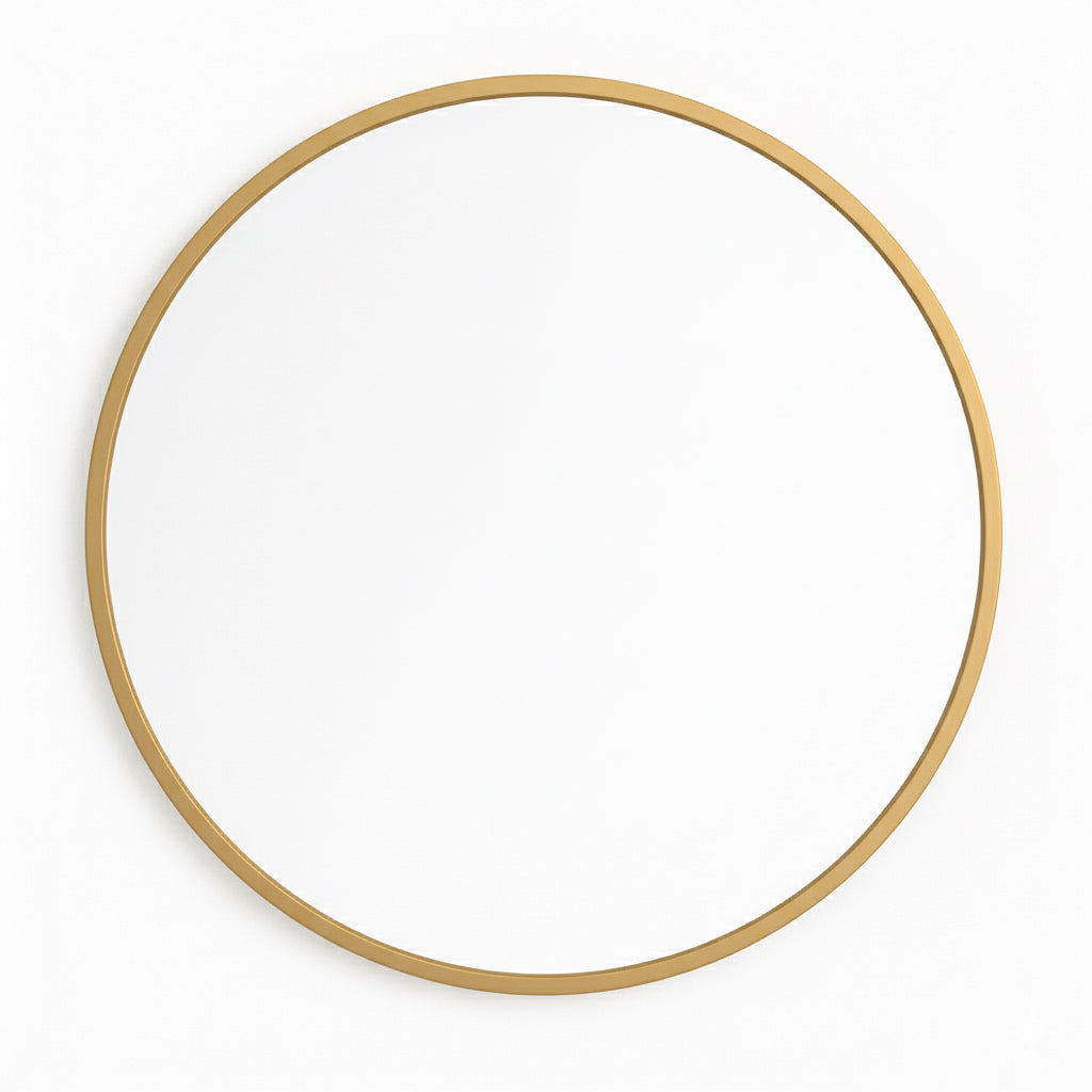 Espejo Circular o Redondo borde Dorado 60 cm