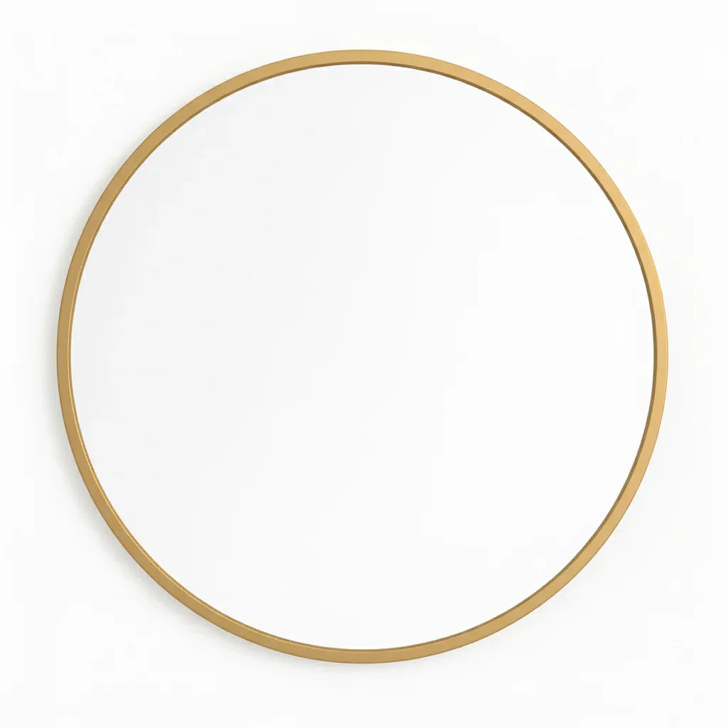 Espejo Circular o Redondo borde Dorado 60 cm - KB Home