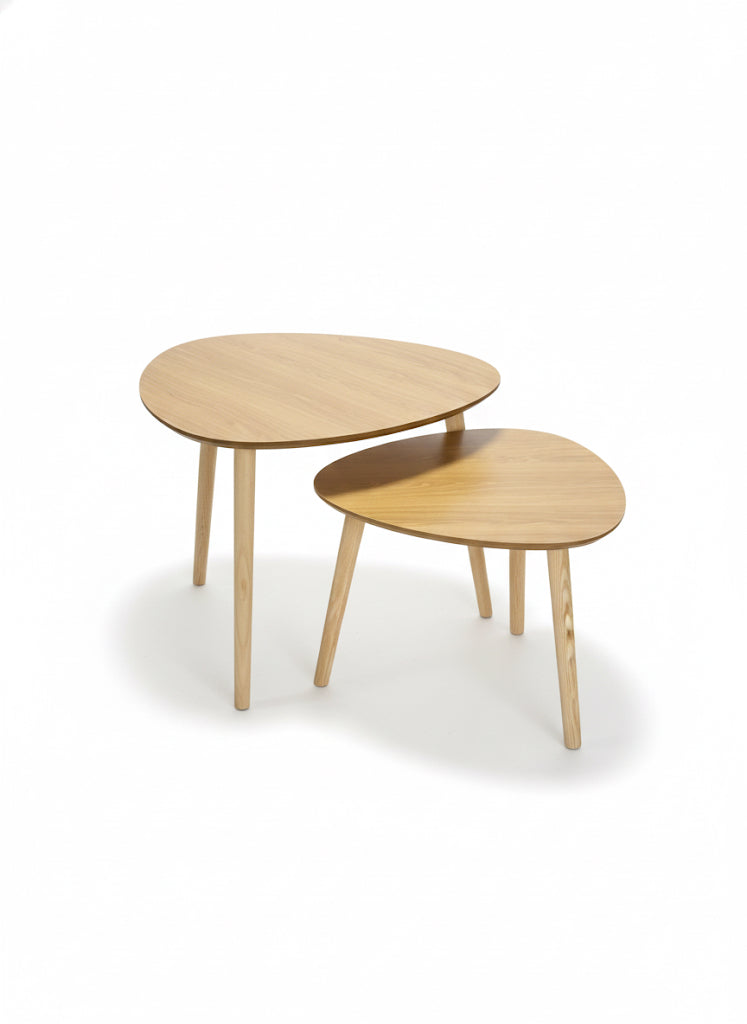 Set de 2 Mesas Auxiliares de Centro Nórdicas