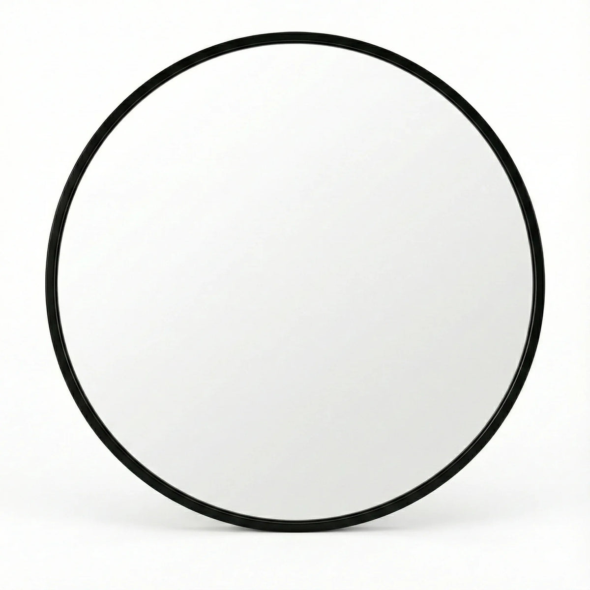 Espejo Redondo Decorativo 60 cm Marco Negro – Estilo Nórdico Minimalista - KB Home