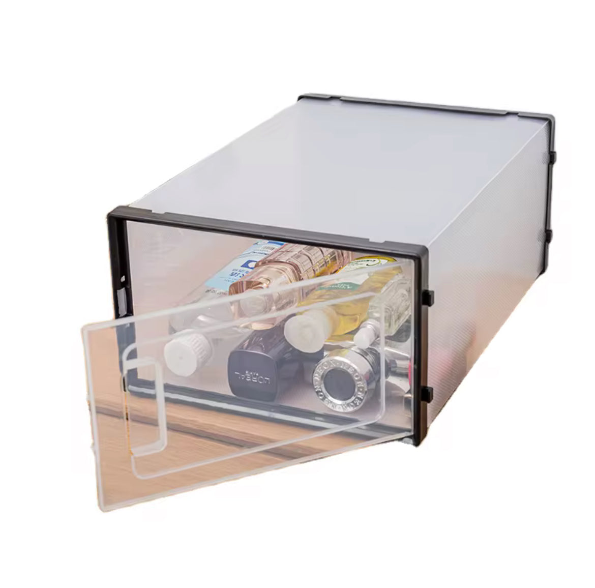 Set de 6 Cajas Organizadoras Medianas Apilables, Transparentes
