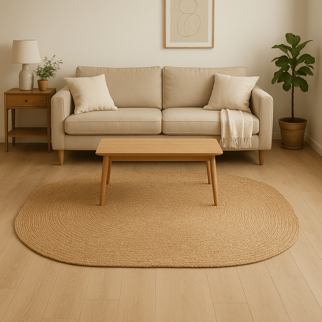 Alfombra Ovalada de Yute Natural - KB Home