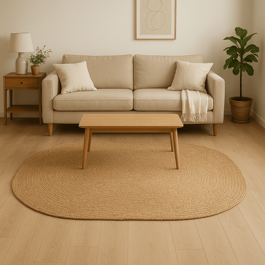 Alfombra Ovalada de Yute Natural - KB Home