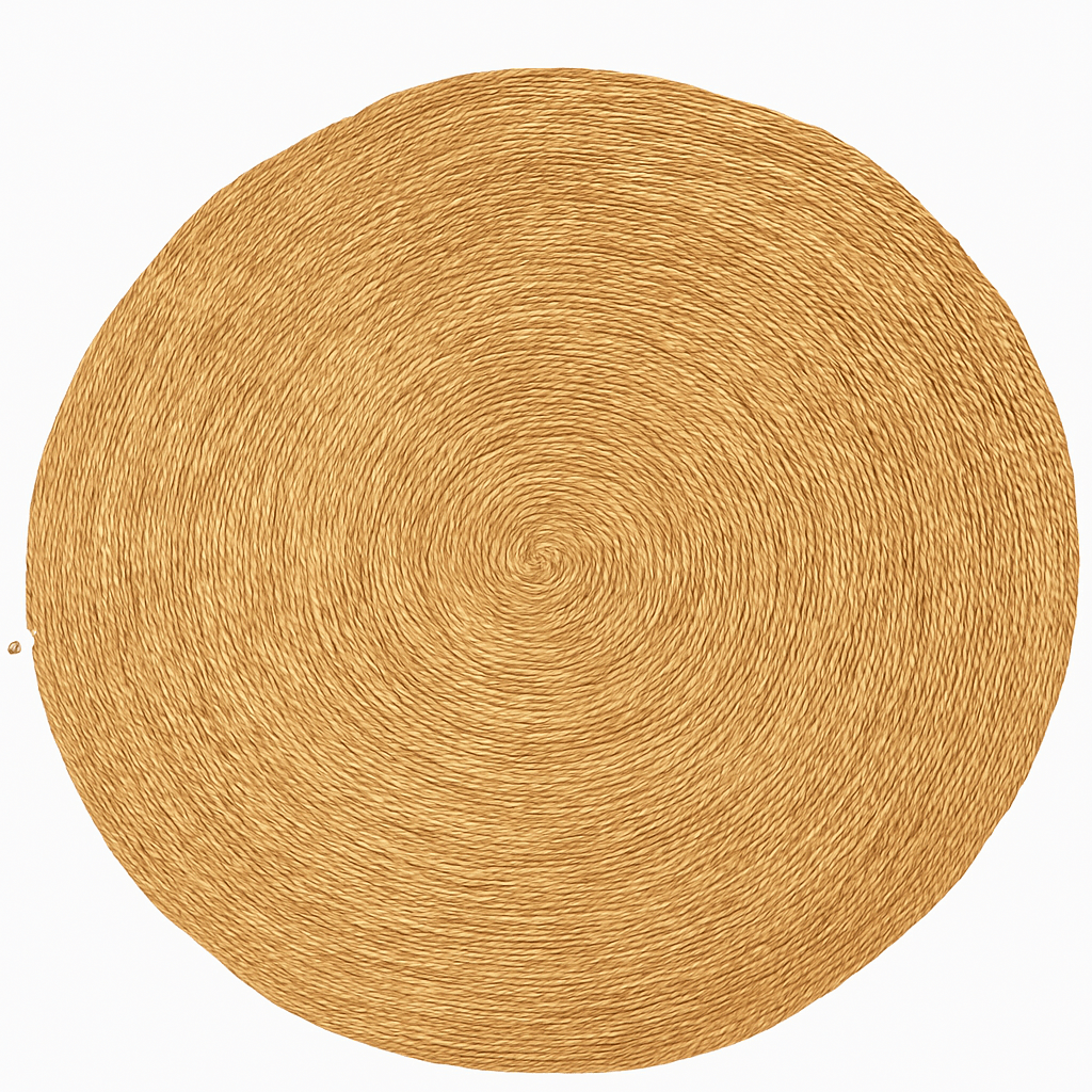 Alfombra Redonda de Yute Natural 100% Hecha a Mano – Decoración Boho Chic - KB Home