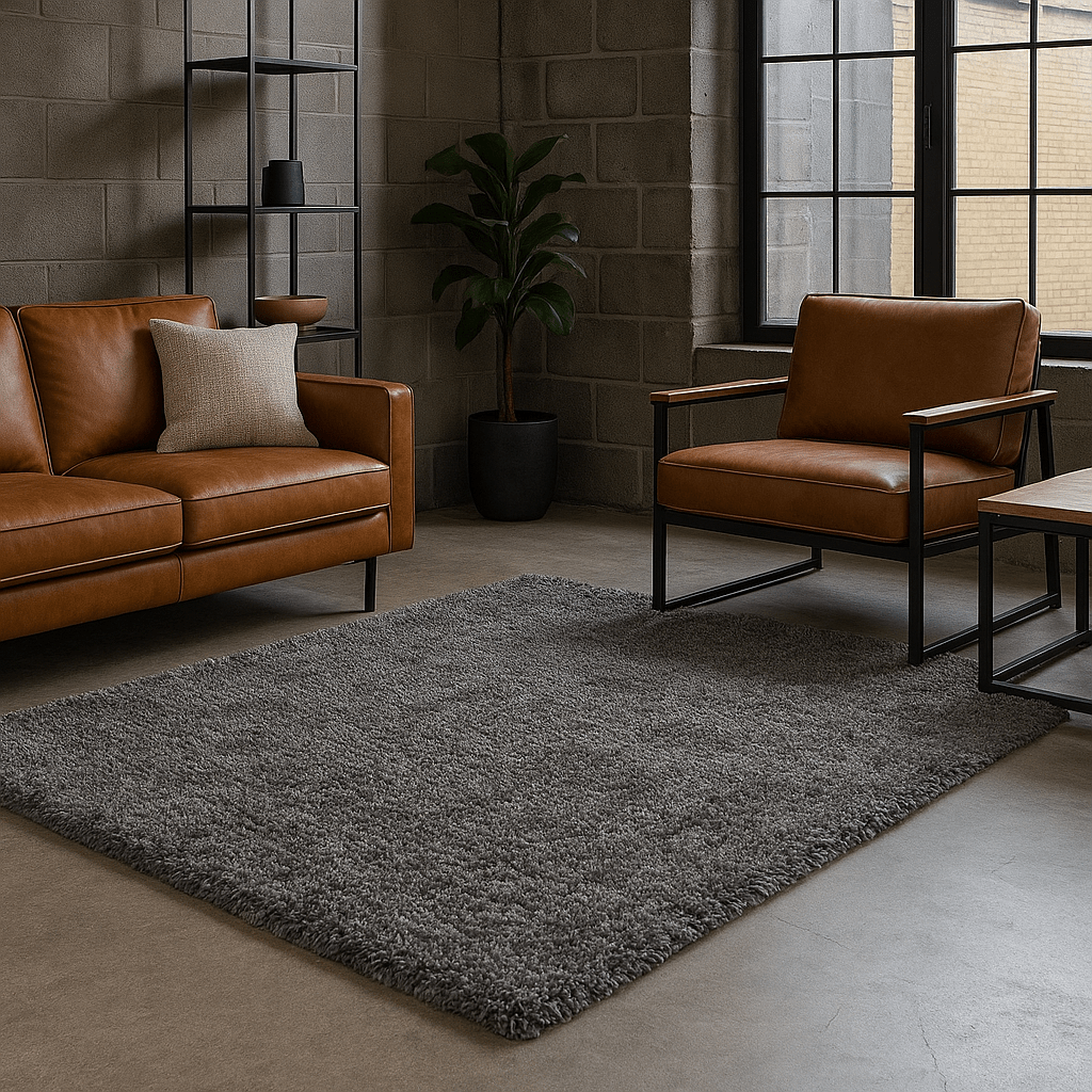 Alfombra Shaggy Gris Oscuro - KB Home