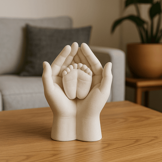 Escultura Decorativa de Manos con Pies de Bebé - KB Home