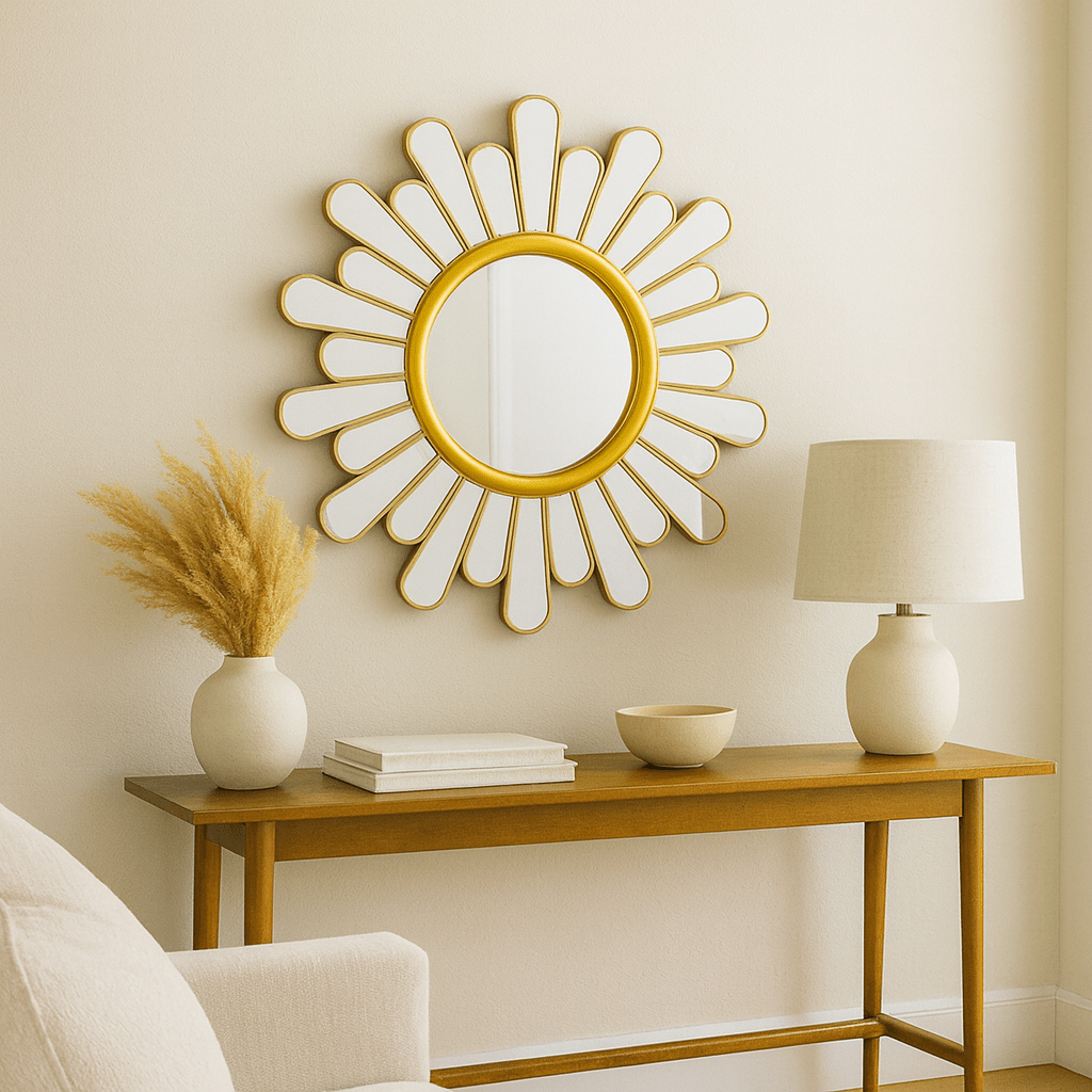 Espejo Decorativo Sol Dorado – 50 x 50 cm - KB Home