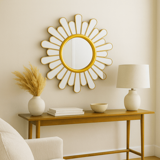 Espejo Decorativo Sol Dorado – 50 x 50 cm - KB Home