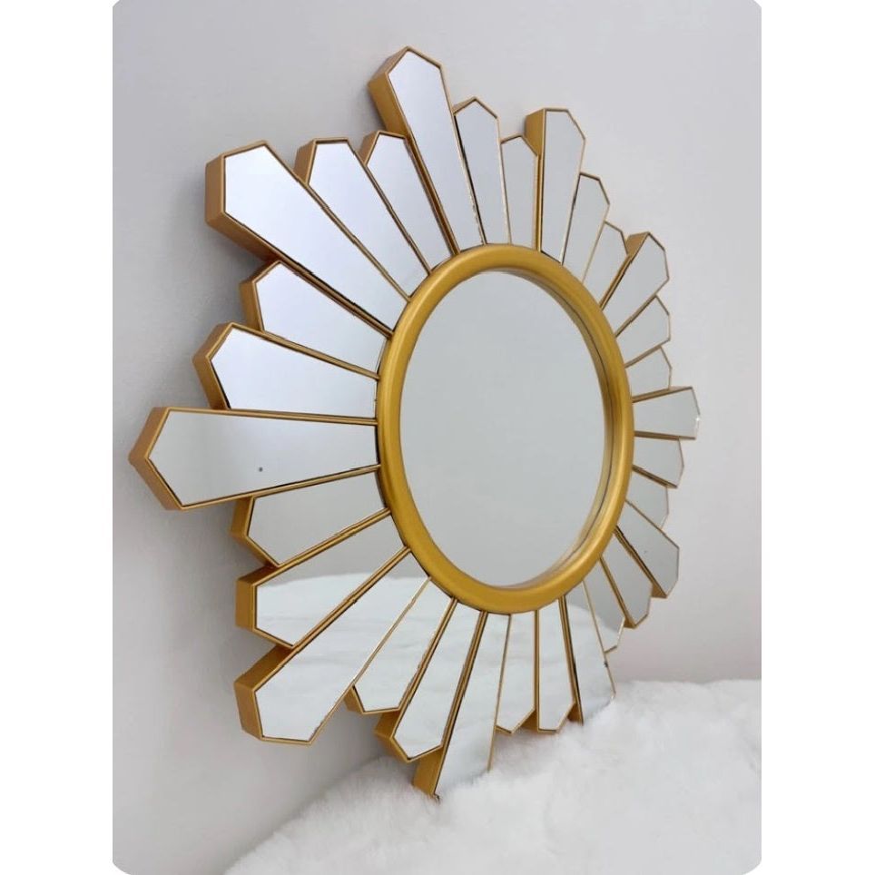 Espejo Decorativo Sol Dorado – 50 x 50 cm - KB Home