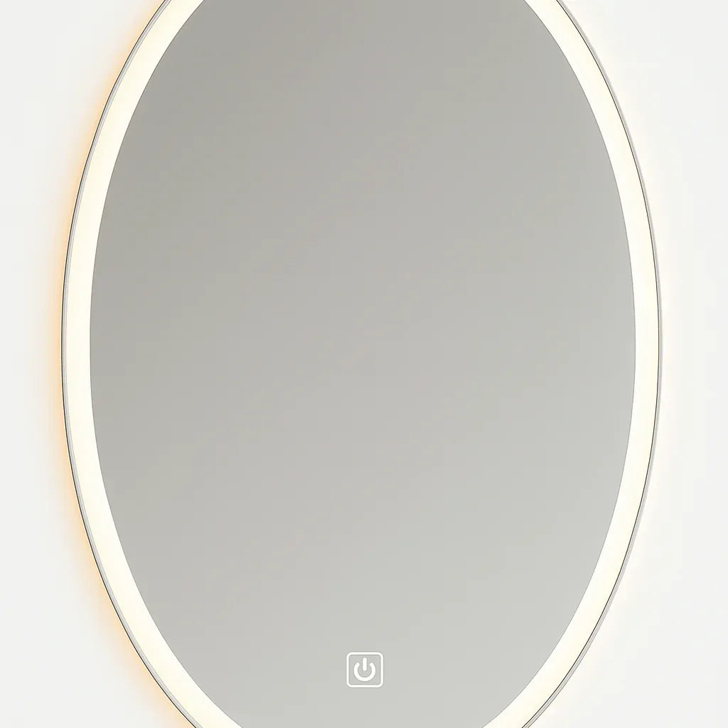 Espejo Ovalado con Luz LED y Encendido Touch - KB Home