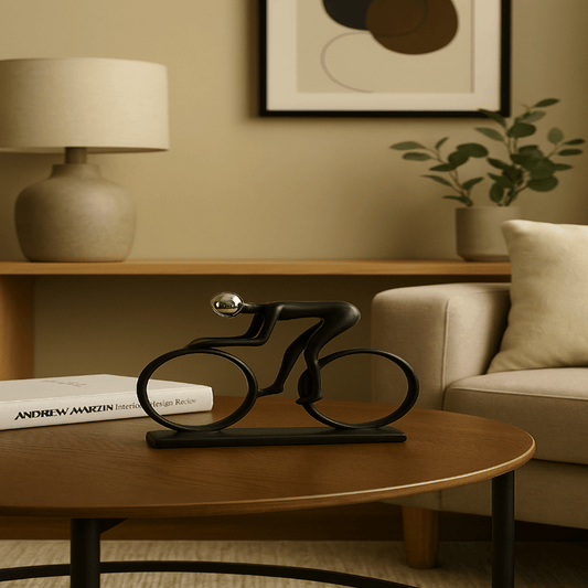 Estatua Arte Decorativo Ciclista Arte Abstracto Creativo - KB Home