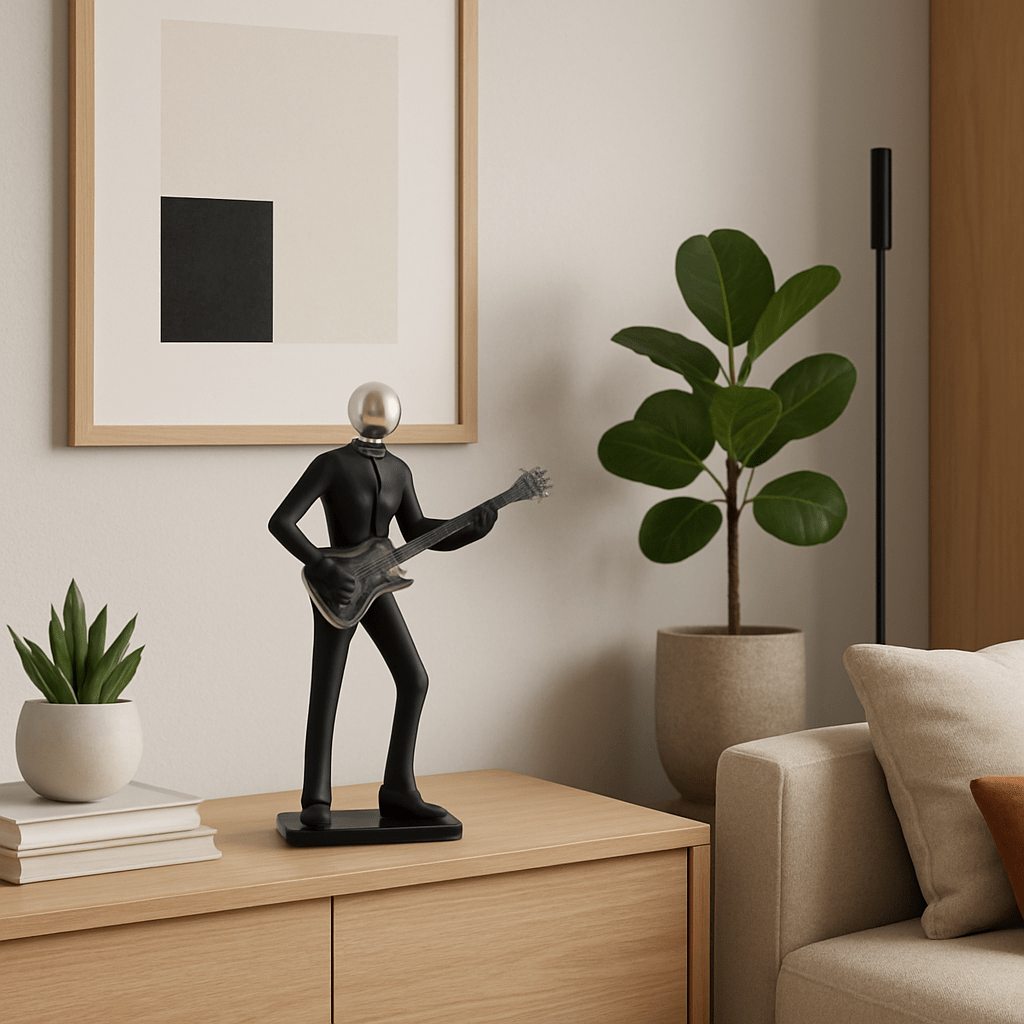 Estatua de Guitarrista Arte Creativo Moderno - KB Home