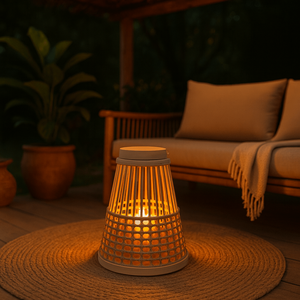 Farol Tejido con Base de Bambú - KB Home