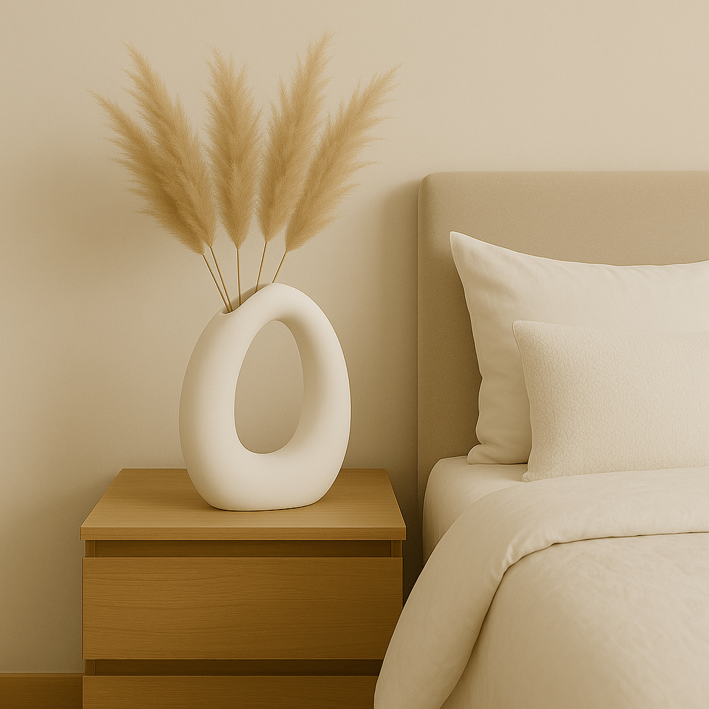 Florero Escultórico Blanco – 20x18 cm - KB Home