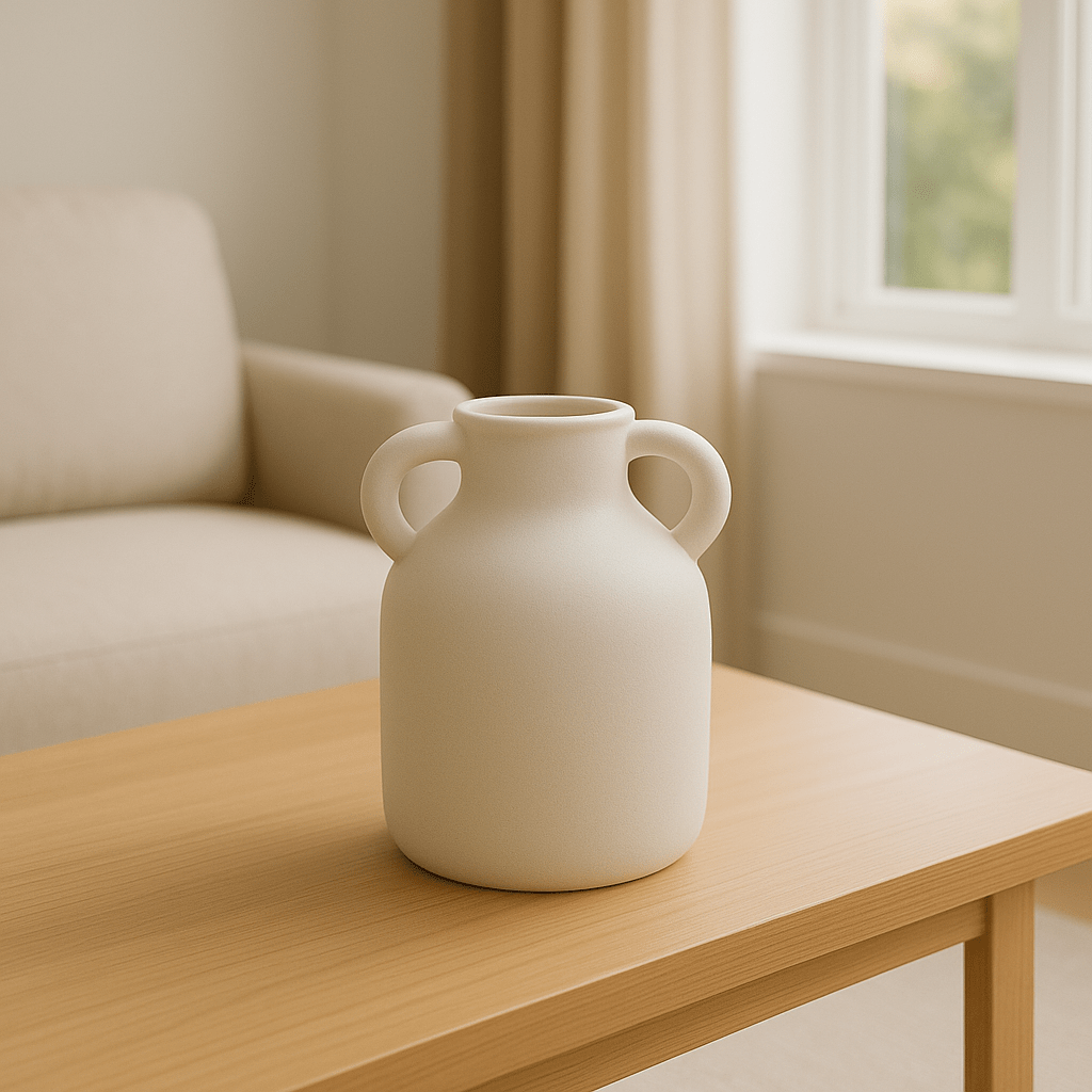 Jarrón Decorativo de Cerámica con Asas Dobles - KB Home