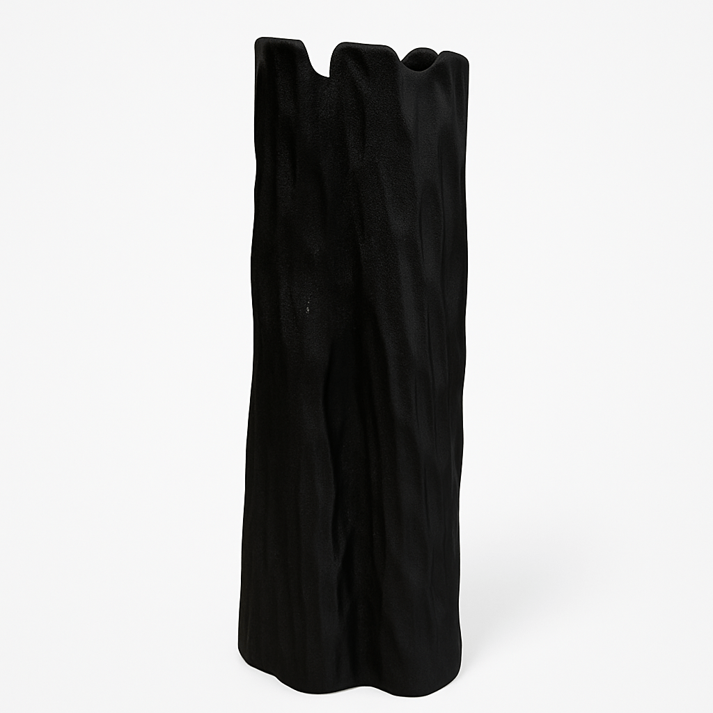 Jarrón Decorativo Negro de Cerámica Diseño Moderno y Minimalista para Sala y Comedor - KB Home