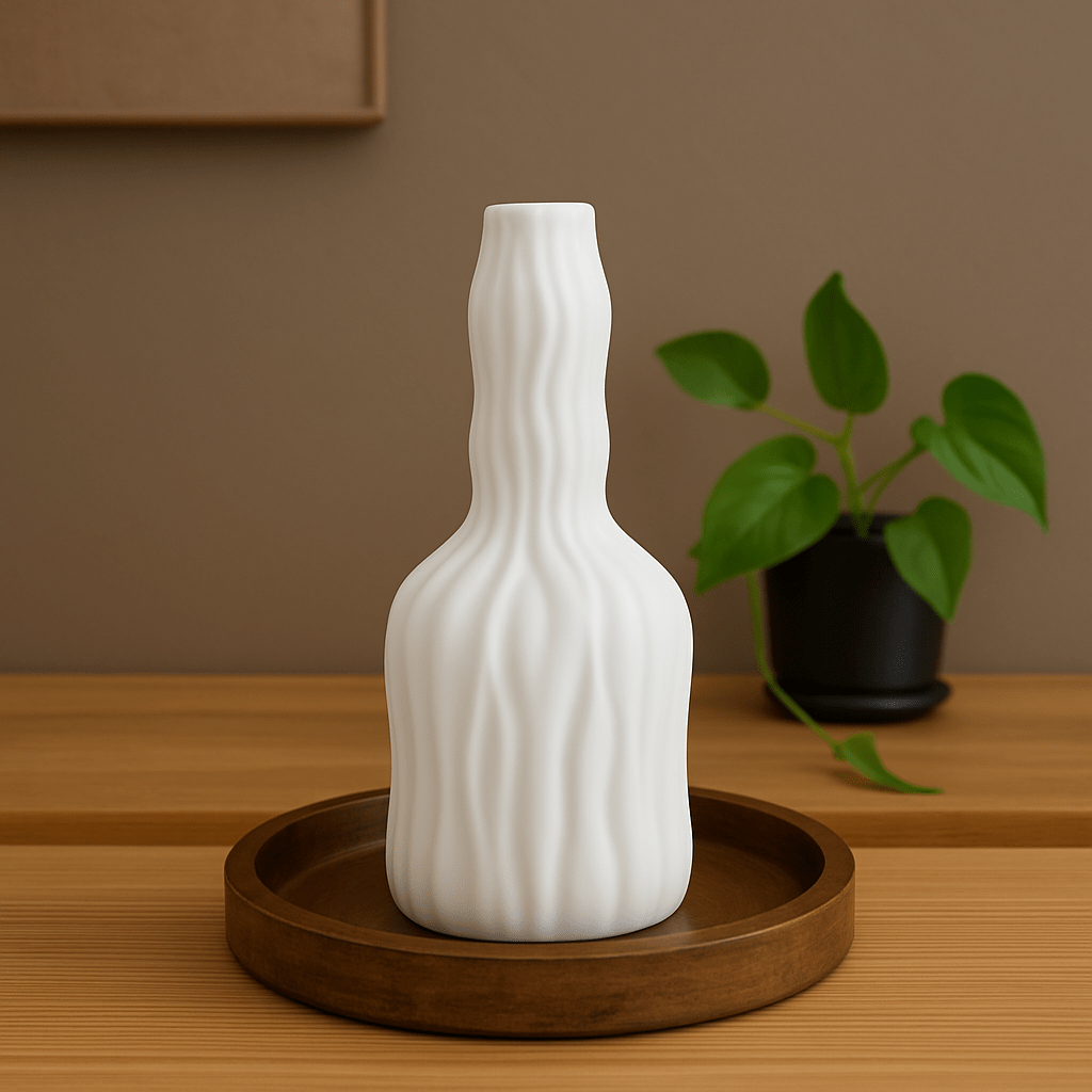 Jarrón Escultura Minimalista en Cerámica Mate - KB Home