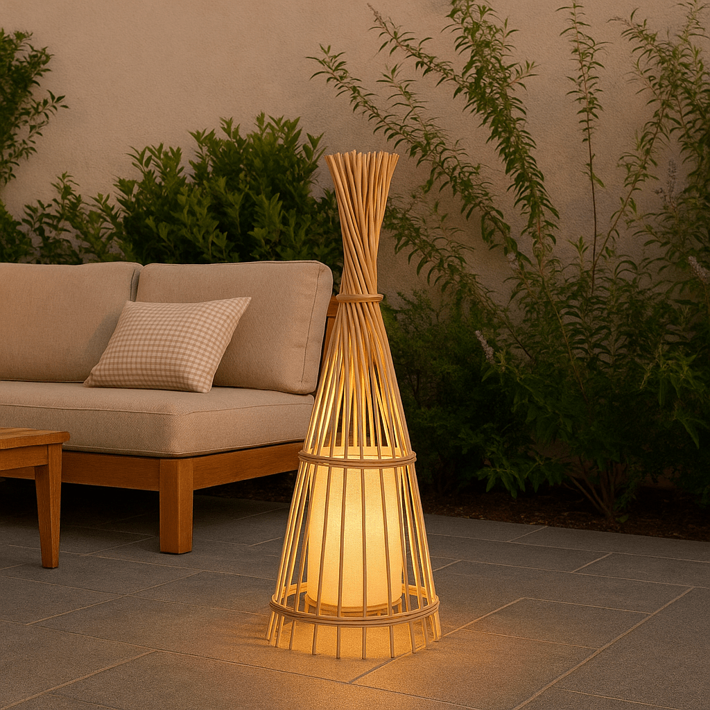 Lámpara o Farol para Vela de Ratán con Diseño Artesanal – Iluminación Decorativa Boho - KB Home