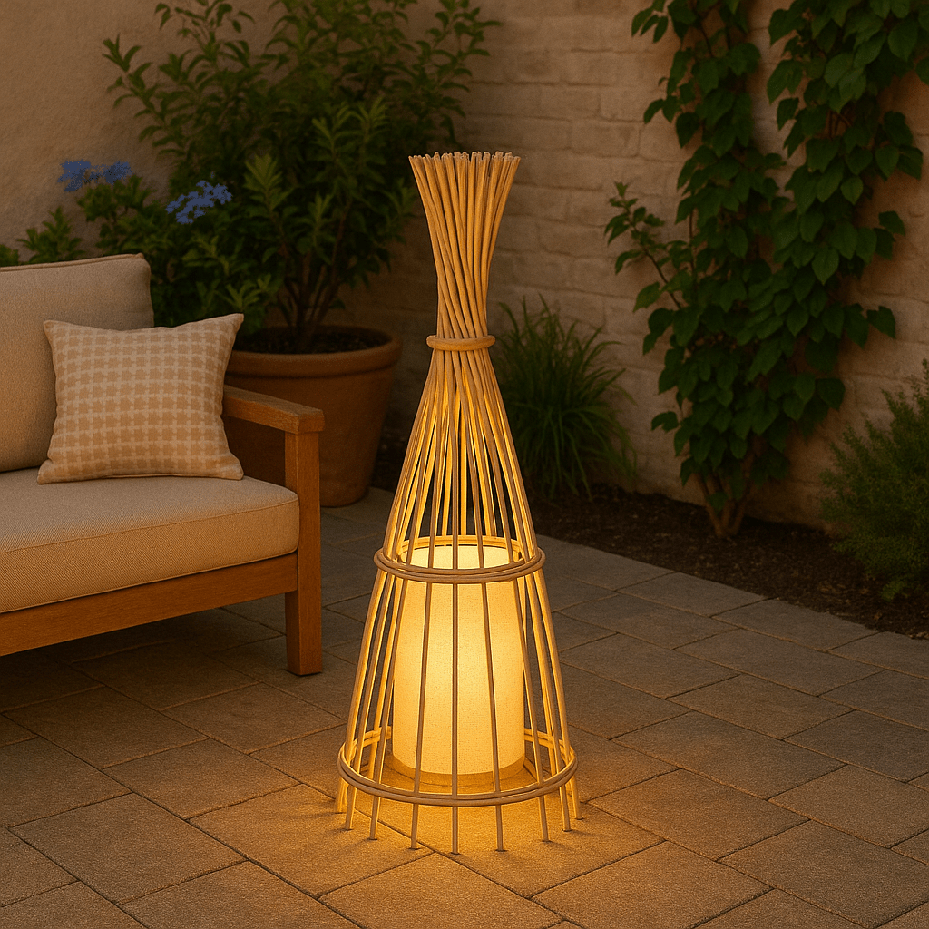 Lámpara o Farol para Vela de Ratán con Diseño Artesanal – Iluminación Decorativa Boho - KB Home