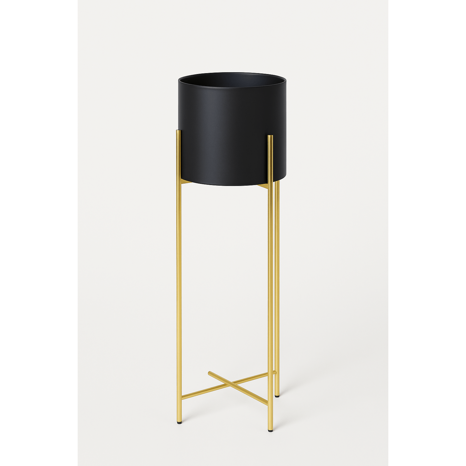 Maceteros Modernos con Soporte Dorado – Elegancia Vertical para tu Hogar - KB Home