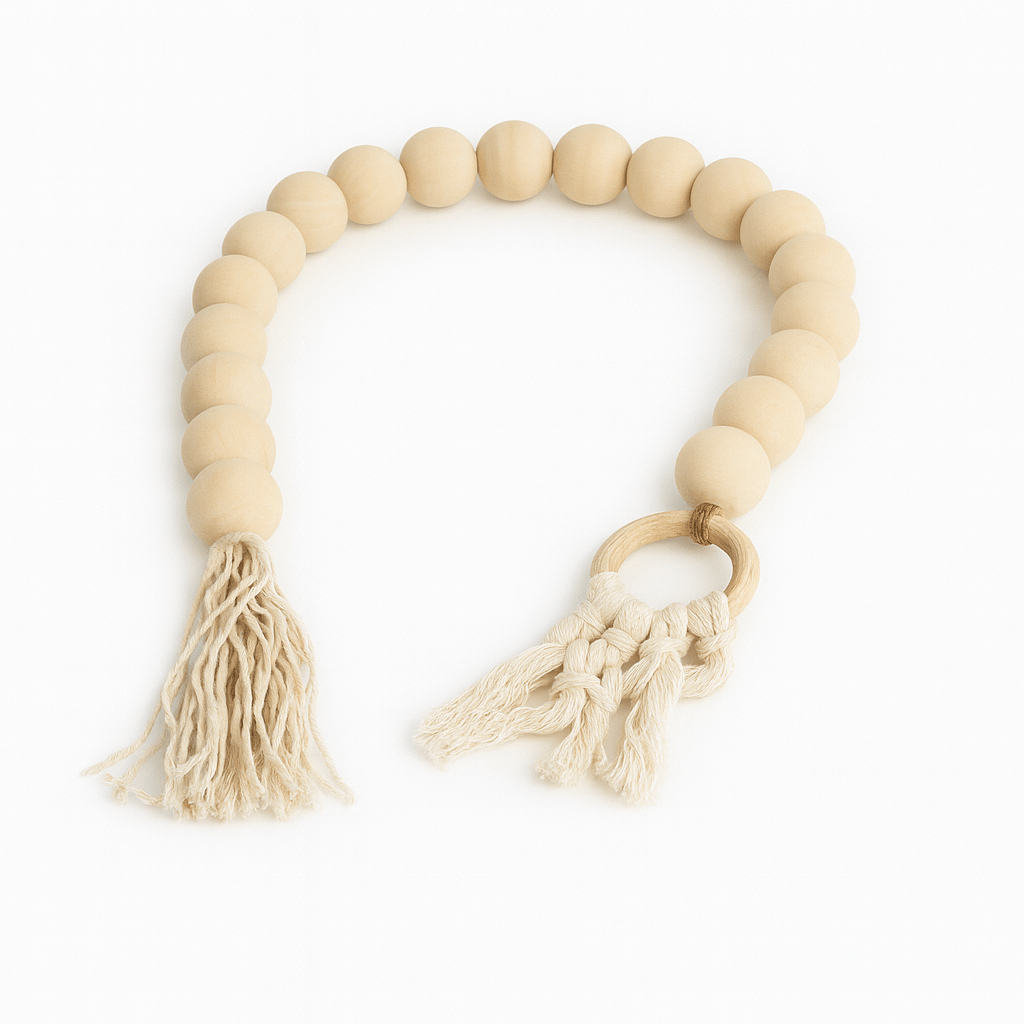 Pack Decorativo “Encanto Natural” – Jarrón + Guirnalda de Madera + Vela Aromática + Base de Yute + "ENVIO GRATIS" - KB Home