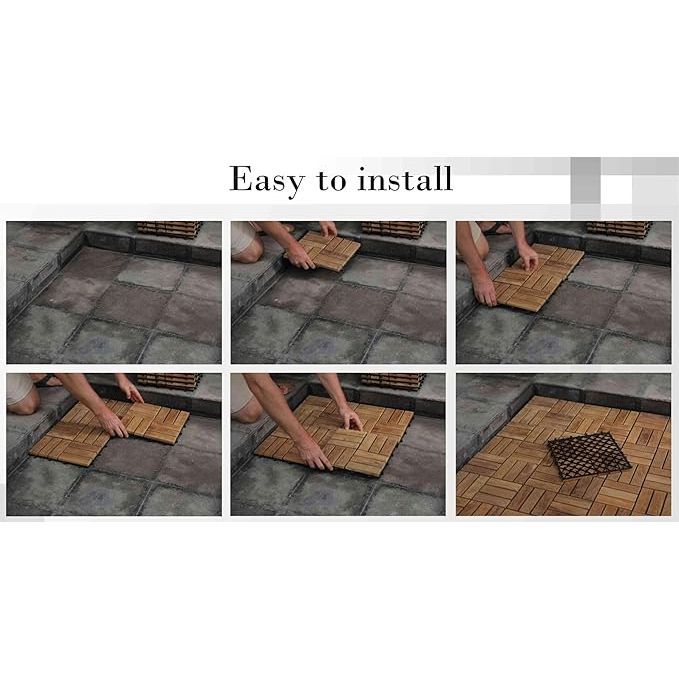 Piso de Madera Sintética PVC Armable o Piso Deck para Terrazas - KB Home