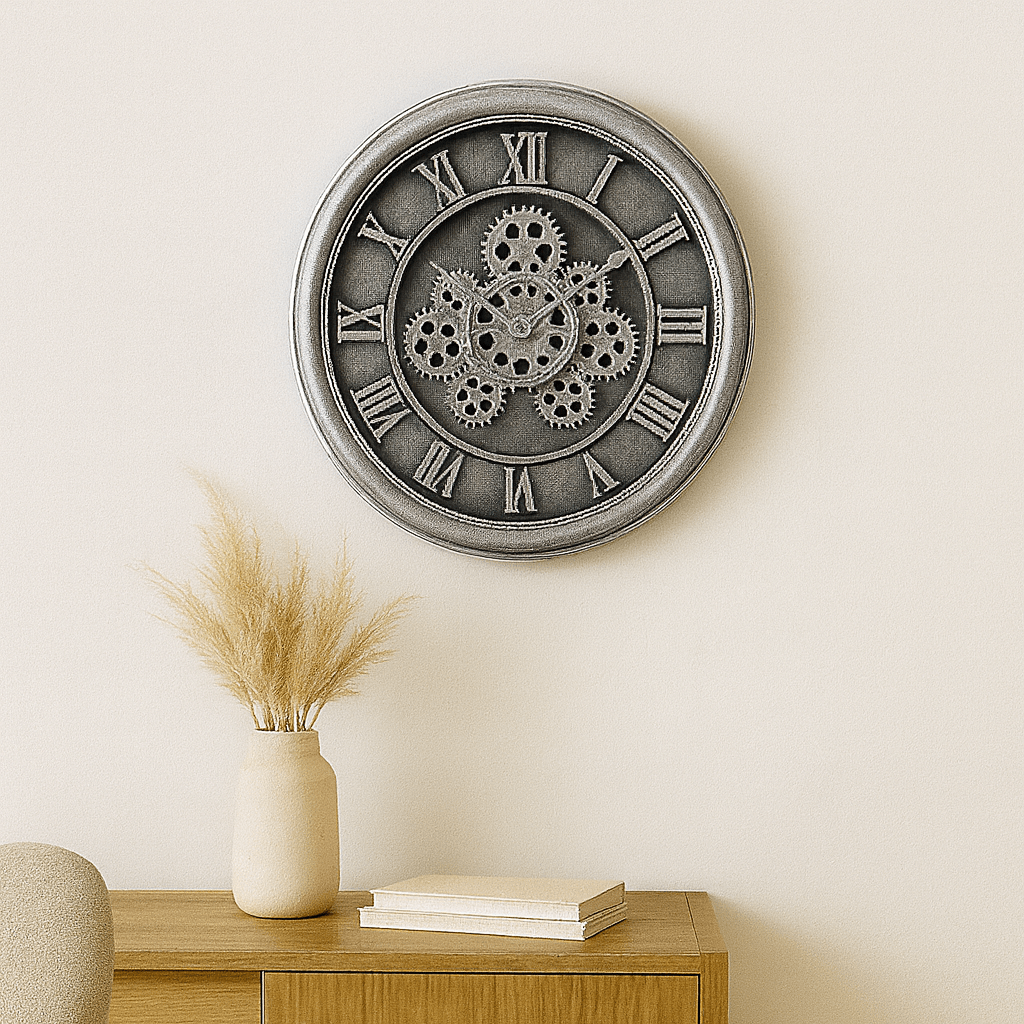 Reloj de Pared Estilo Steampunk – 38 cm de Diámetro - KB Home