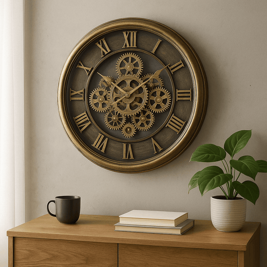 Reloj de Pared Estilo Steampunk – 38 cm de Diámetro - KB Home