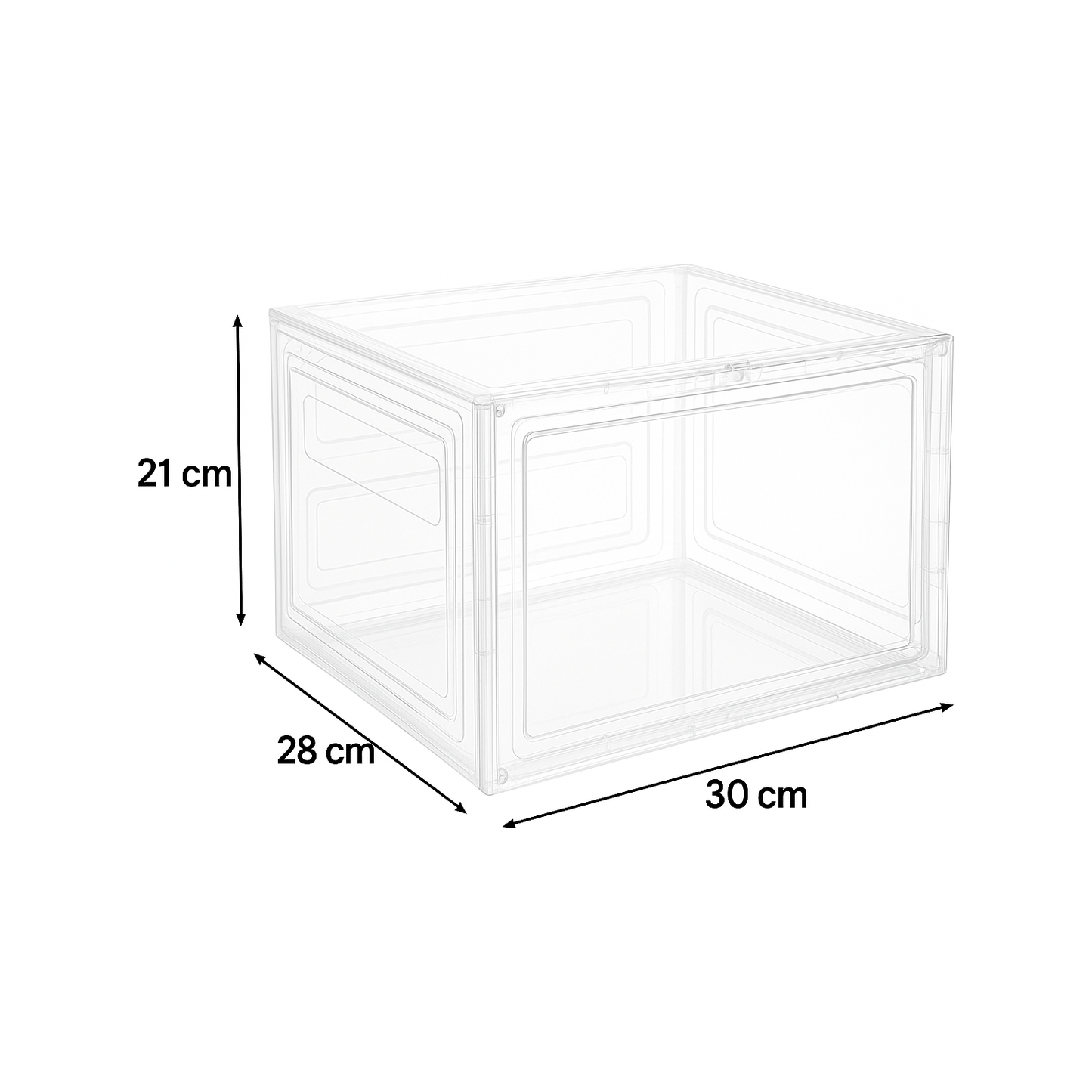 Set de 6 Cajas Organizadoras Grandes Apilables, Transparentes y de Gran Capacidad - KB Home