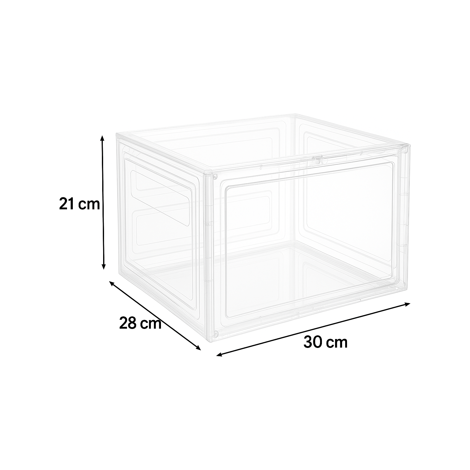 Set de 6 Cajas Organizadoras Grandes Apilables, Transparentes y de Gran Capacidad - KB Home