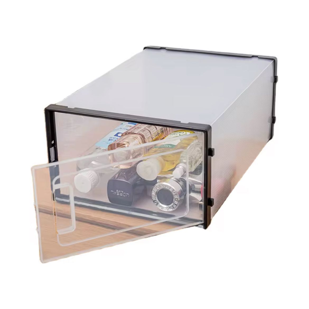 Set de 6 Cajas Organizadoras Medianas Apilables, Transparentes - KB Home