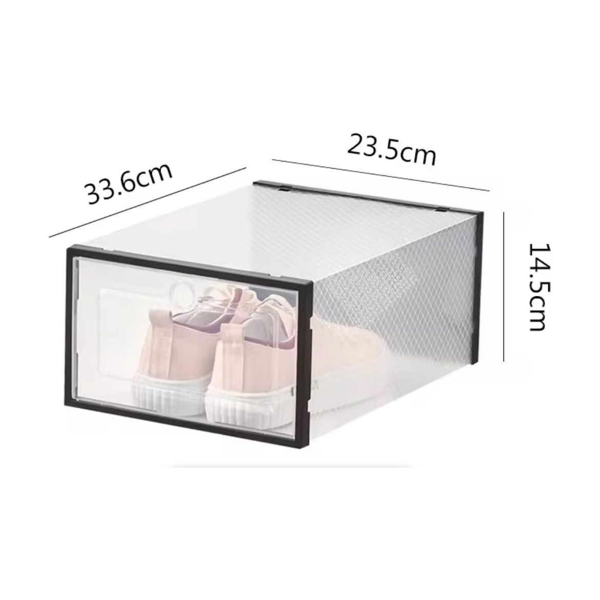 Set de 6 Cajas Organizadoras Medianas Apilables, Transparentes - KB Home