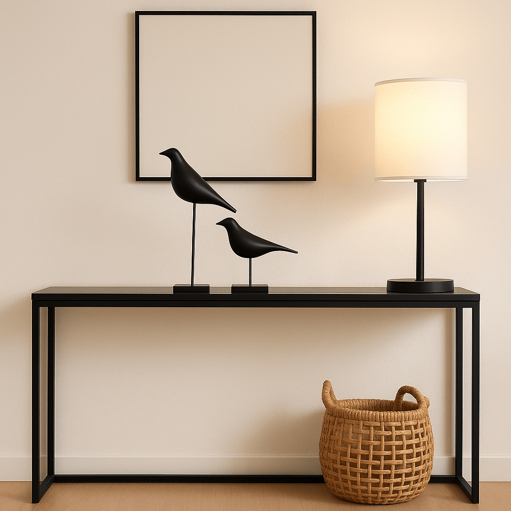 Set de Esculturas Minimalistas de Aves Negras – 2 Piezas - KB Home
