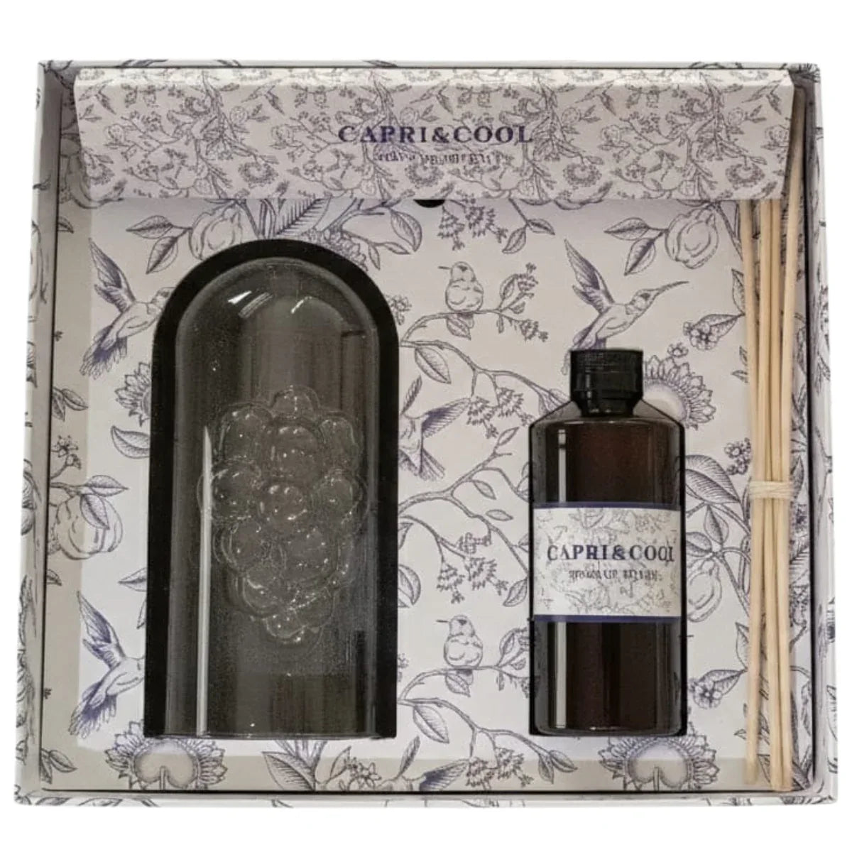 Set Difusor de Aromaterapia Capri&Cool - Vidrio Artesanal con Aceite Esencial - KB Home