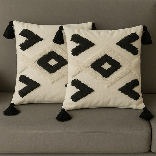 Pack de 2 Fundas de Cojines Decorativos Modernos Boho