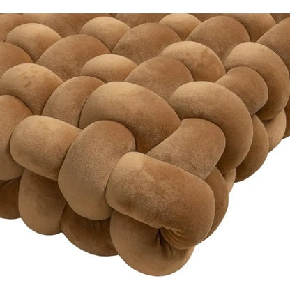 Set de Cojines Decorativo Cuadrado Trenzado Café – 33 x 33 cm - KB Home
