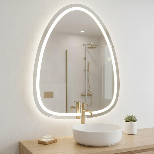 Espejo Irregular Orgánico 50x70 cm LED 3 Tonos Touch | KB Home Spa