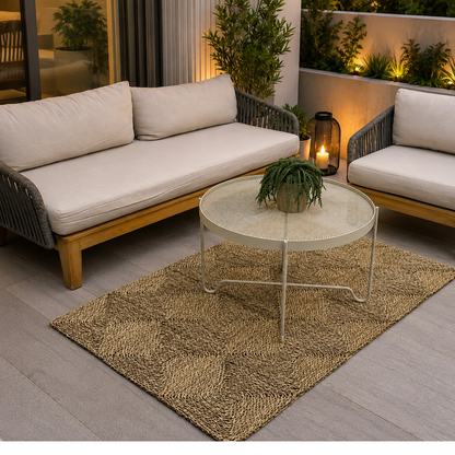 Alfombra de Yute Rectangular 90 x 150 cm – Fibra Natural Tejida Artesanal