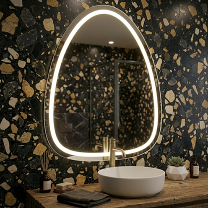 Espejo Irregular Orgánico 50x70 cm LED 3 Tonos Touch | KB Home Spa