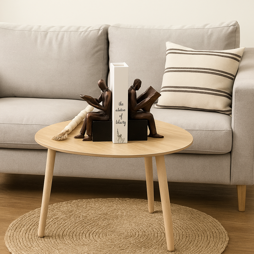 Set de 3 Mesas de Centro Nórdicas de Madera Prensada