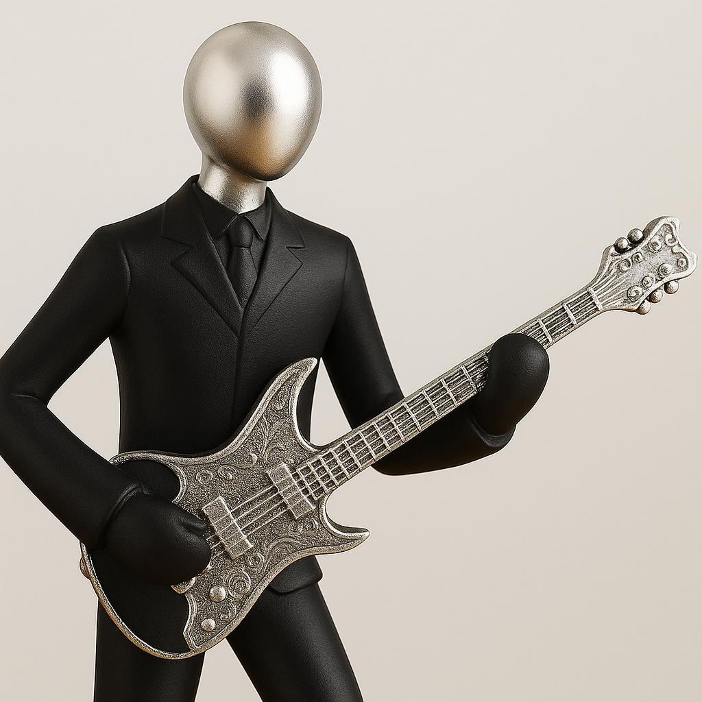 Estatua de Guitarrista Arte Creativo Moderno