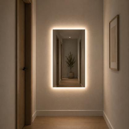 Espejo LED Rectangular 100x60 cm – 3 Tonos de Luz | KB Home Spa
