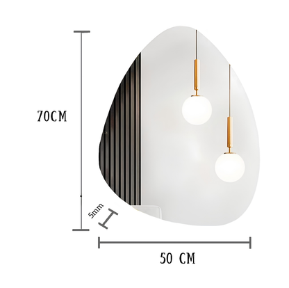 Espejo LED Forma Irregular Moderno 70 x 50 cm – Decoración Boho para Sala y Dormitorio