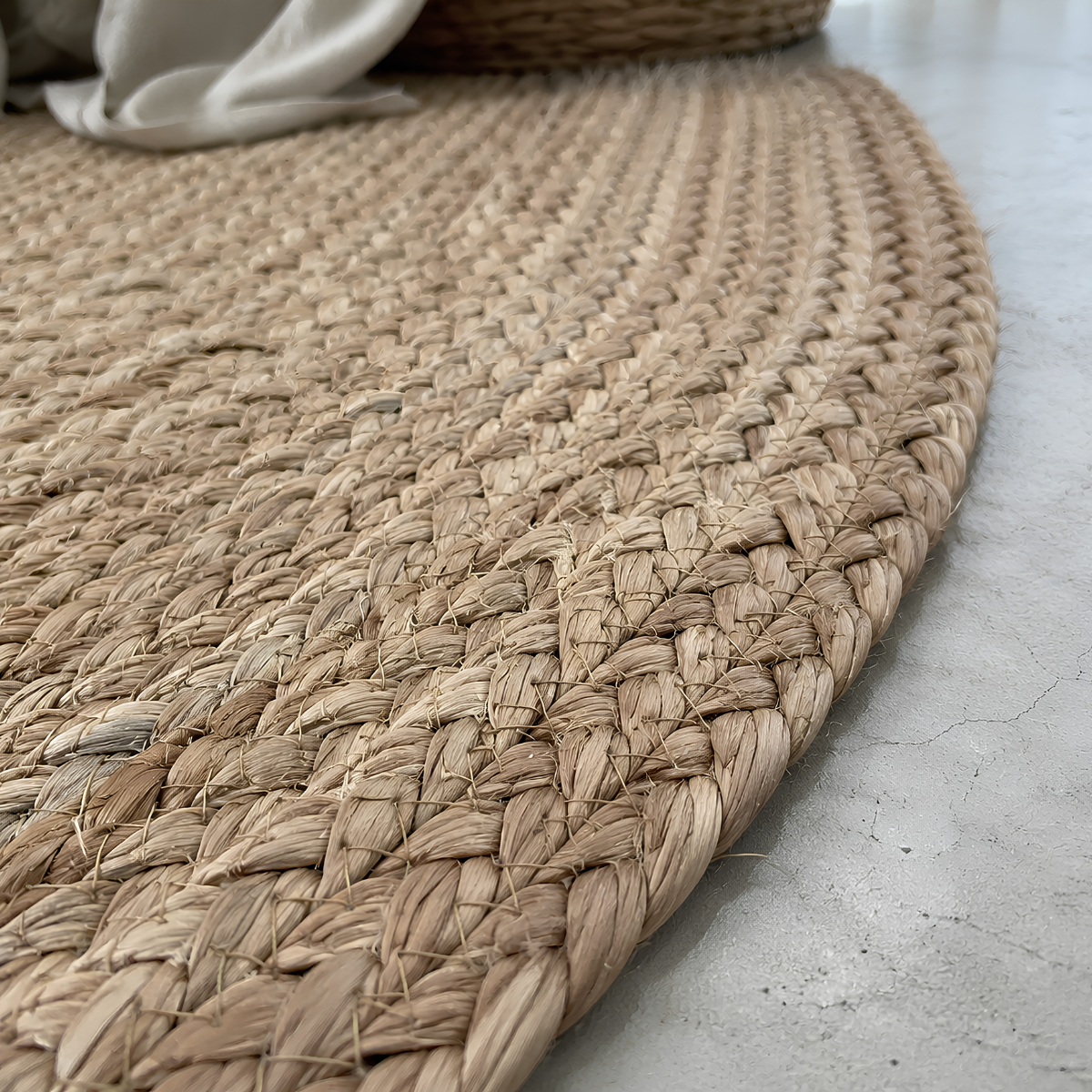 Alfombra de Yute Natural Ovalada 100 x 150 cm – Living, Dormitorio o Entrada
