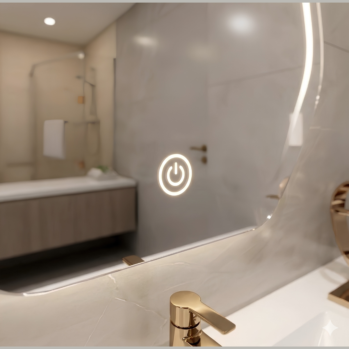 Espejo con Luz LED Táctil para Baño – 3 Funciones de Iluminación | Moderno