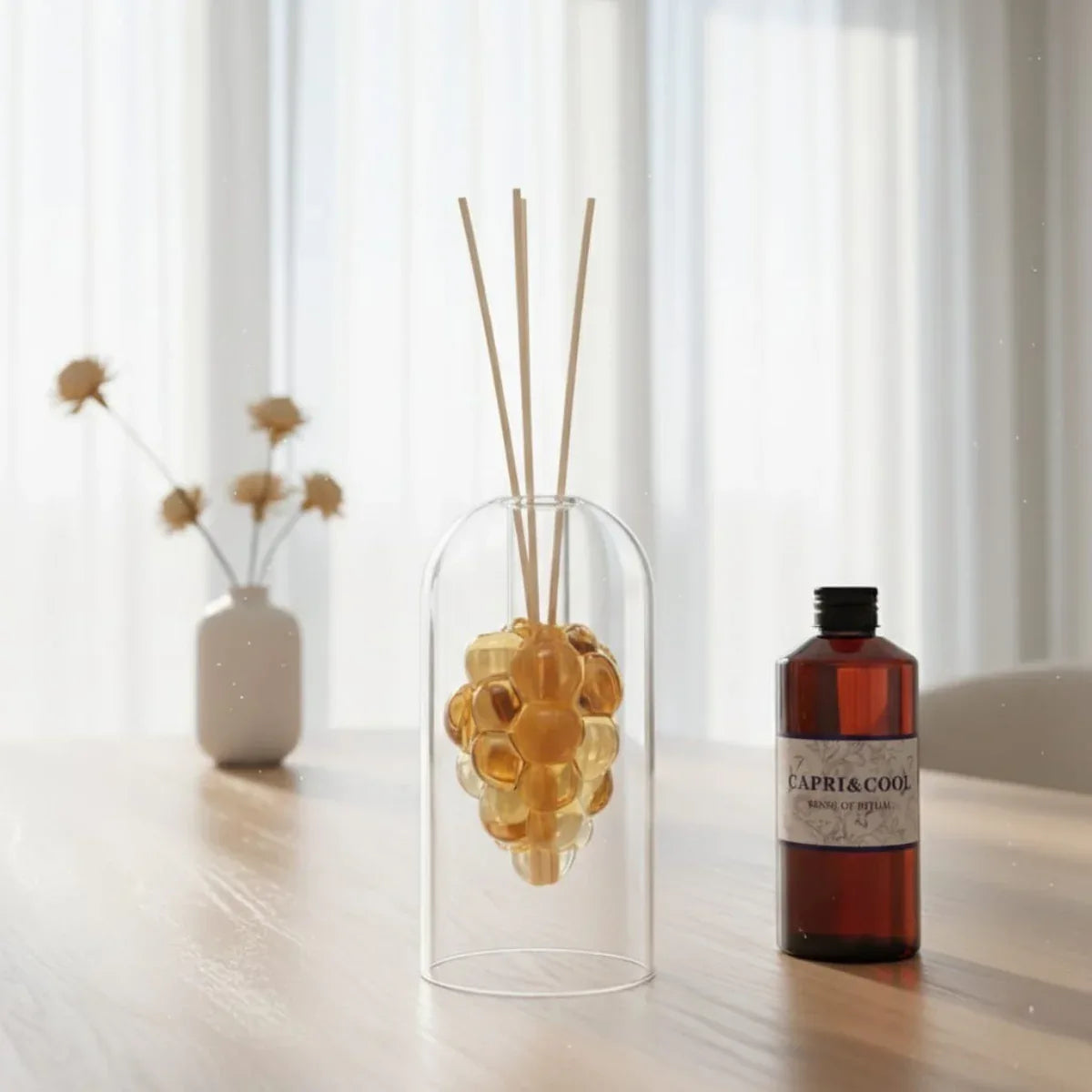 Set Difusor de Aromaterapia Capri&Cool - Vidrio Artesanal con Aceite Esencial - KB Home